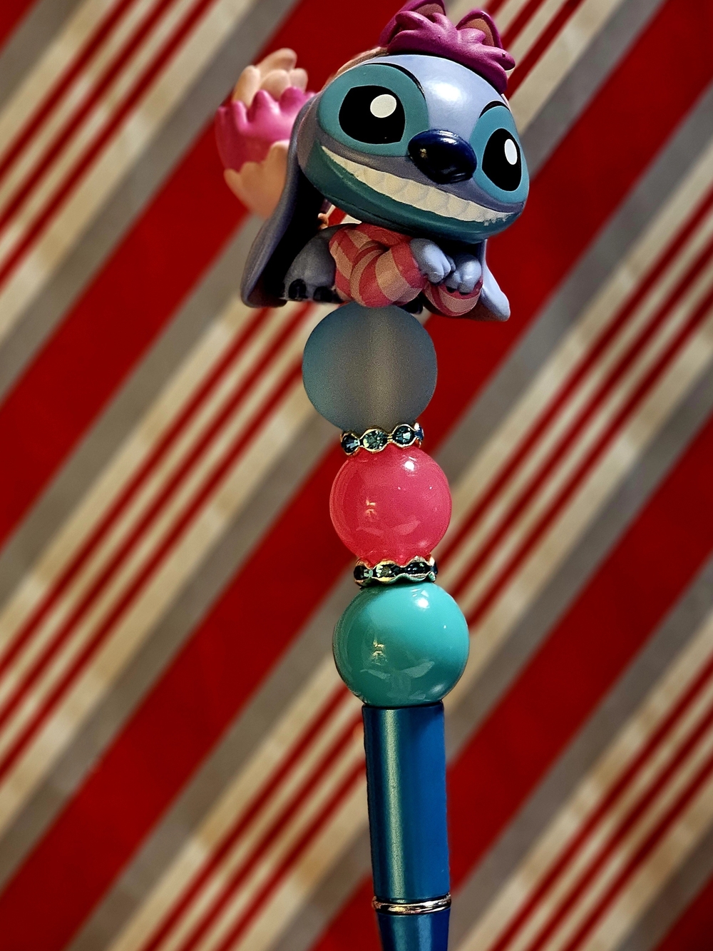Disney Stitch as Cheshire Cat Character Beaded Pen